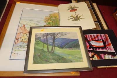 Lot 1086 - Assorted pictures and prints to include...