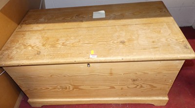 Lot 1097 - A Victorian pine blanket box, w.94cm