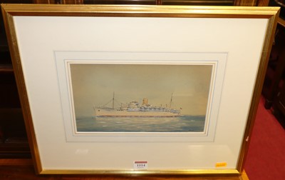 Lot 1114 - E. Tufnull - Study of an ocean-going liner,...