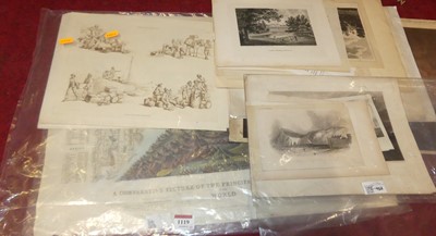 Lot 1119 - A folio of assorted prints, primarily being...