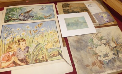 Lot 1120 - Two artists folios and contents to include...