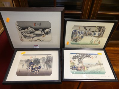 Lot 1128 - A matched set of four Japanese prints,...