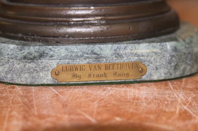 Lot 99 - A 20th century bronzed metal bust of Ludwig...