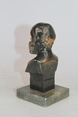 Lot 111 - A bronzed metal bust of William Shakespeare, h....