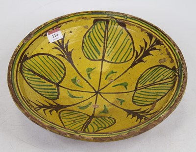 Lot 114 - A 19th century Afghan green and yellow...