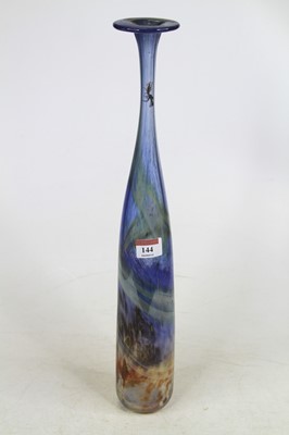 Lot 144 - A 20th century coloured glass vase, of...