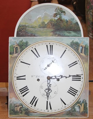 Lot 161 - A 19th century longcase clock dial and...