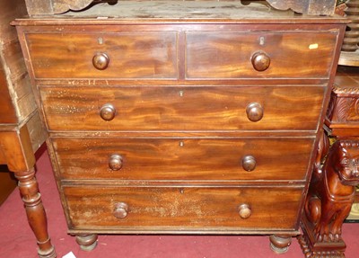 Lot 1419 - A mid-Victorian mahogany chest of two short...