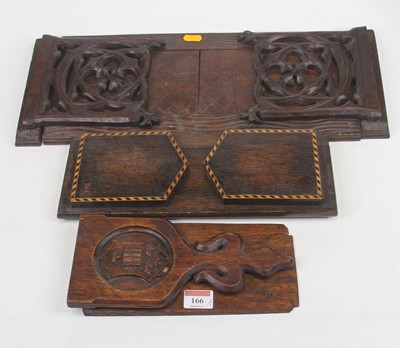 Lot 166 - A 19th century carved pine bookslide in the...