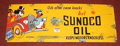 Lot 169 - An enamel Sunoco Oil advertising sign, 22 x 60cm