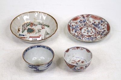 Lot 208 - A Chinese blue and white porcelain tea bowl,...