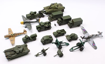 Lot 1250 - A collection of Dinky Toys military vehicles,...