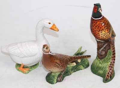 Lot 217 - Three John Beswick pottery models of birds,...