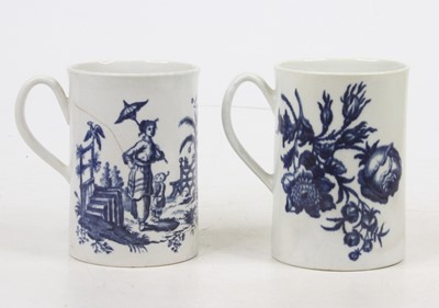 Lot 232 - An 18th century Worcester porcelain tankard,...