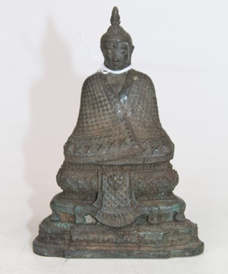Lot 192 - An Ayutthaya style Thai cast metal figure of...