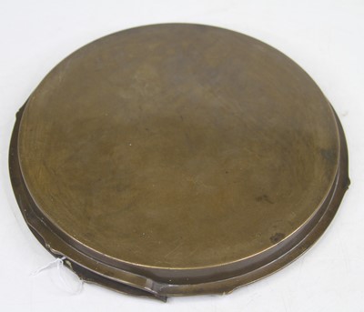 Lot 2 - A 19th century circular cast bronze tray, nine...