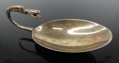 Lot 316 - A George V silver "anointing" spoon having...