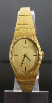 Lot 354 - A ladies Tissot gilt  metal cased manual wind...