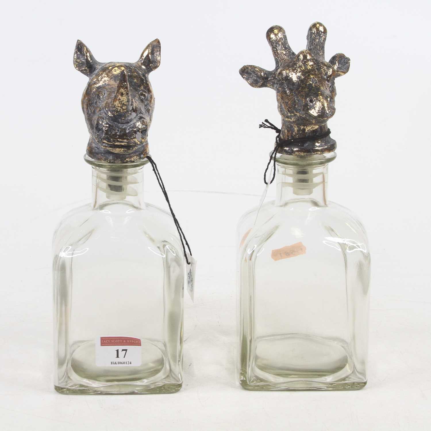 Lot 17 - A pair of modern decanters, the stoppers in...