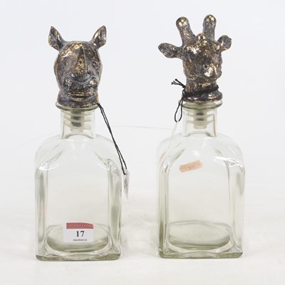 Lot 17 - A pair of modern decanters, the stoppers in...