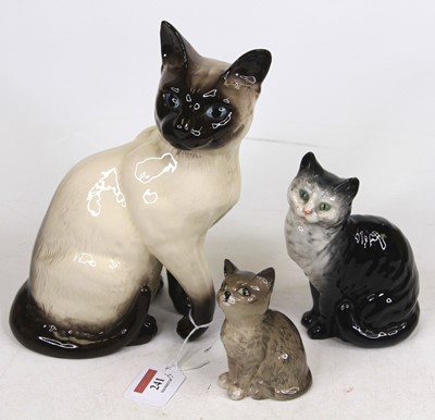 Lot 241 - A Beswick model of a cat, No.1882, h.24cm;...