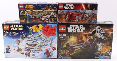 Lot 701 - Lego Star Wars factory sealed boxed group of 4...