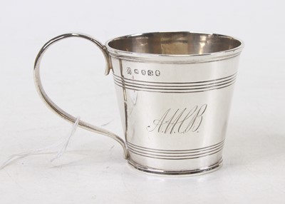 Lot 273 - A George III silver christening mug with...