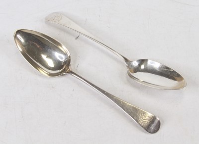 Lot 287 - A pair of George III silver tablespoons, each...