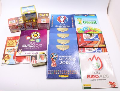 Lot 1787 - A collection of Panini World Cup Stickers &...