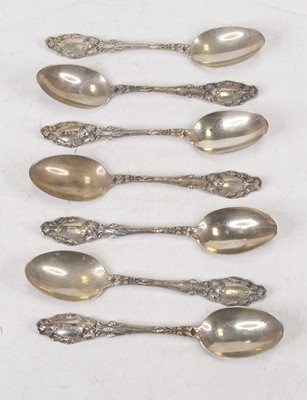 Lot 290 - A set of seven early 20th century sterling...