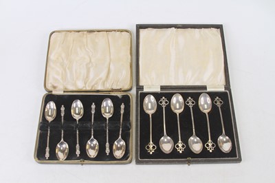 Lot 295 - A cased set of six silver late Victorian...