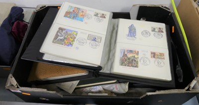 Lot 408 - Four albums of assorted English and French...