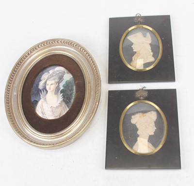 Lot 481 - A pair of wax profile portrait busts by Leslie...