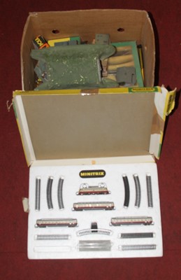 Lot 508 - A Minitrix N gauge boxed train set together...