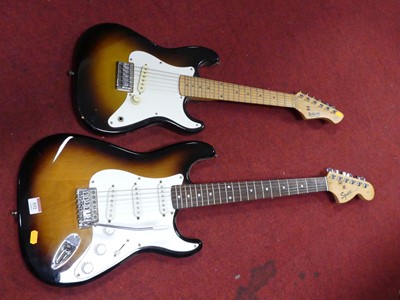 Lot 532 - A Squire Tobacco Sunburst Stratocaster...