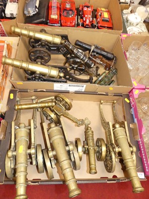 Lot 570 - Two boxes of ornamental cannons, to include...