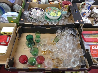 Lot 575 - Two trays of mixed ceramics and glassware