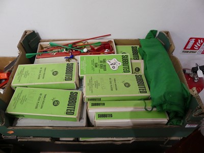 Lot 577 - Two boxes of mixed vintage Subbuteo