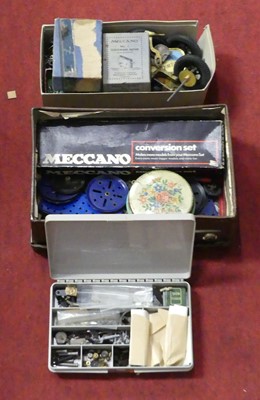 Lot 580 - A small collection of mixed Meccano and Trix...