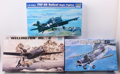 Lot 1592 - A Trumpeter 1/32 and 1/48 scale boxed plastic...