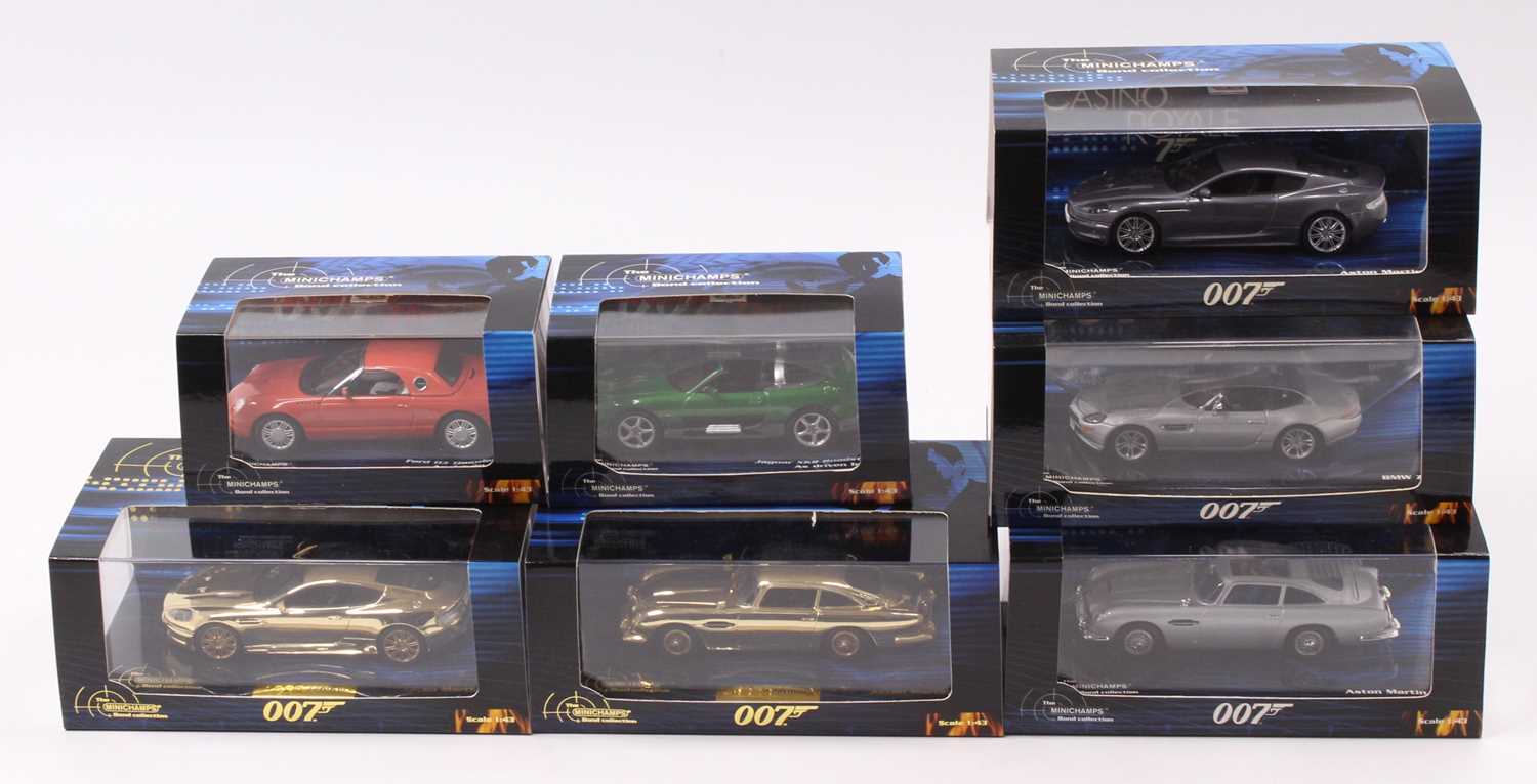 Lot 977 - Minichamps The James Bond Collection 1/43rd...