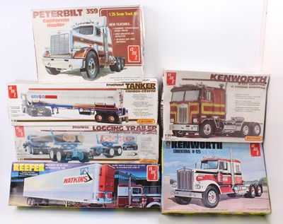 Lot 1567 - A collection of 1/25 scale American truck &...