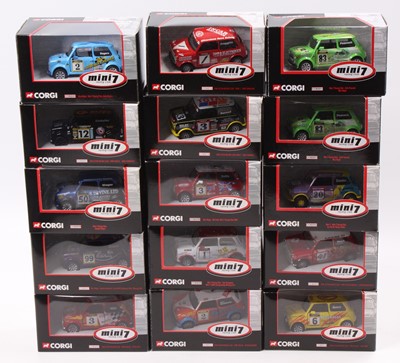 Lot 946 - 15 Corgi Classics Mini 7 Racing Club 1/36th...