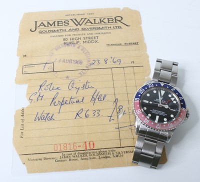 Lot 1355 - A gents Rolex Oyster Perpetual GMT Master...