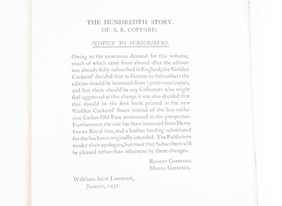 Lot 1049 - Coppard, Alfred Edgar: The Hundredth Story of...