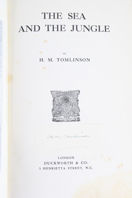 Lot 1060 - Tomlinson, Henry Major: The Sea And The Jungle,...