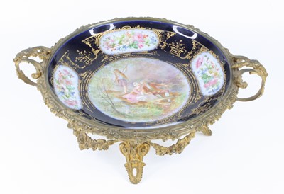 Lot 1111 - A circa 1900 Sèvres style porcelain table bowl,...