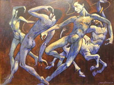 Lot 259 - James Gorman (1931-2005) - Frantic dance; nude...