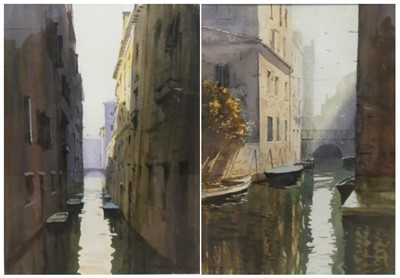 Lot 268 - Michael Felmingham (b.1935) - A quiet canal,...