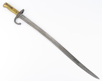 Lot 3233 - A French model 1866 chassepot bayonet, the...